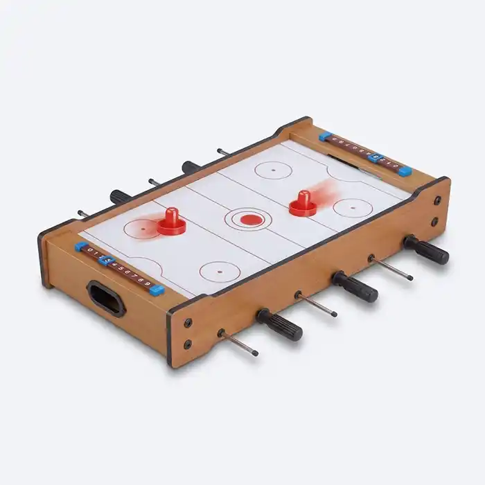 Table 2en1 Baby-foot Air Hockey Bois – Jeu Enfant 6+ Maroc