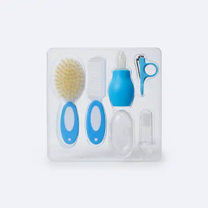 Kit de Soin Bébé 6-en-1 | Hygiène Nouveau-Né | Brosse & Peigne Sécurité