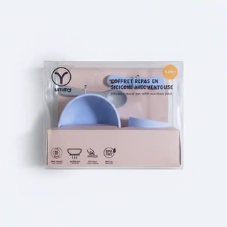 Coffret Repas Bébé Silicone Ventouse (Bol + Couverts) 4m+ Yummy