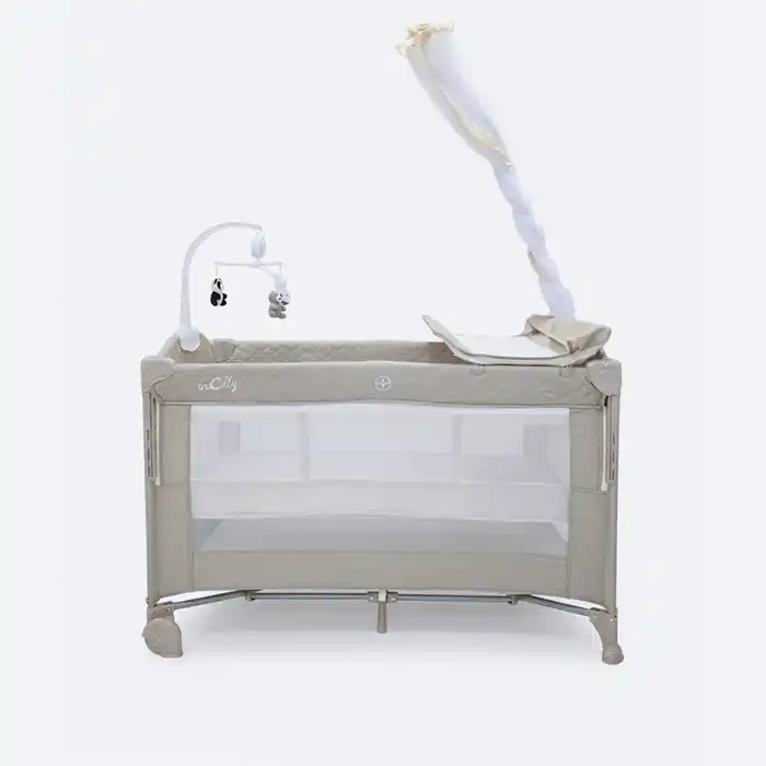 Lit Cododo Pliable 3-en-1 : Lit Parc Bébé, Couffin Cododo, Table à Langer & Moustiquaire