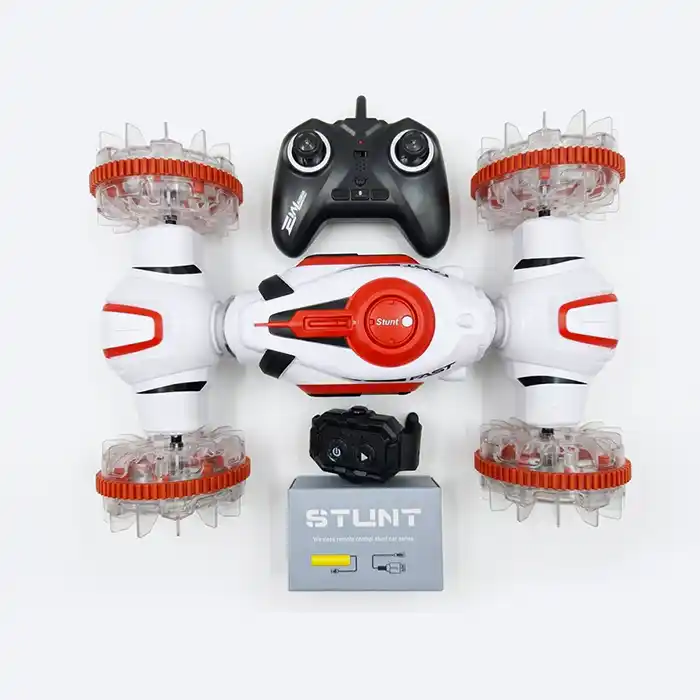Voiture RC Stunt Amphibie Terre & Eau – Bracelet Gestuel